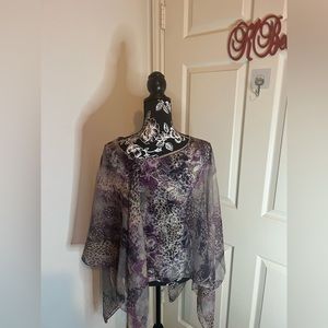 Beautiful Multiple Color Sheer Cape